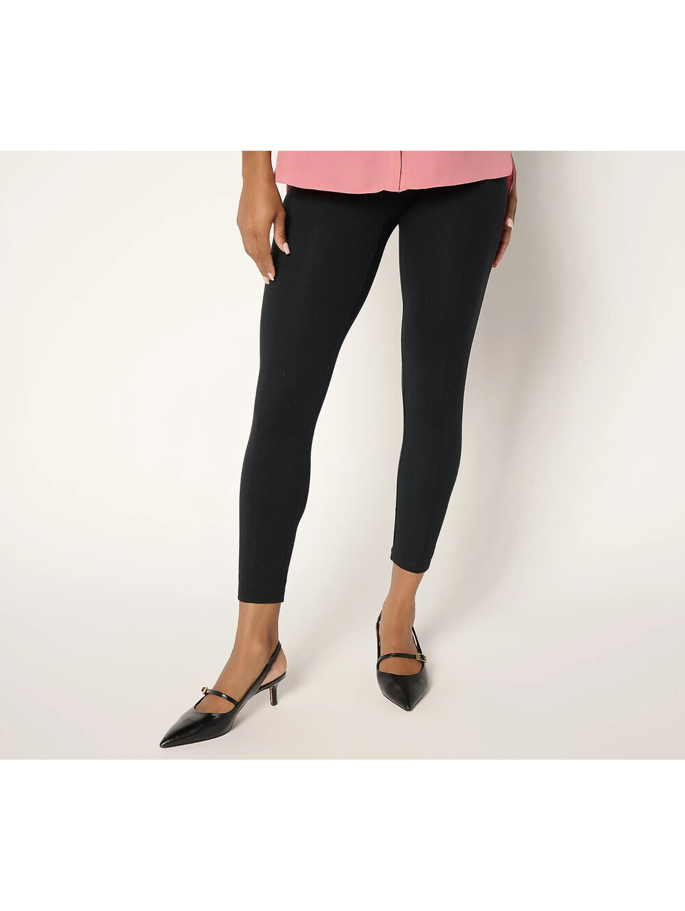 Women with Control Petite Tummy Control Booty Lifter Legging Black Petite 3x
